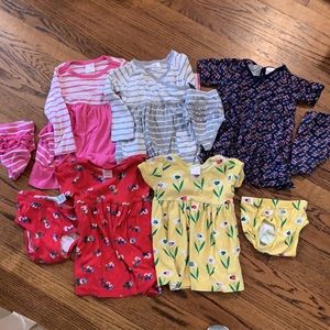 Hannah Andersson 5 Dress and Bloomer Sets